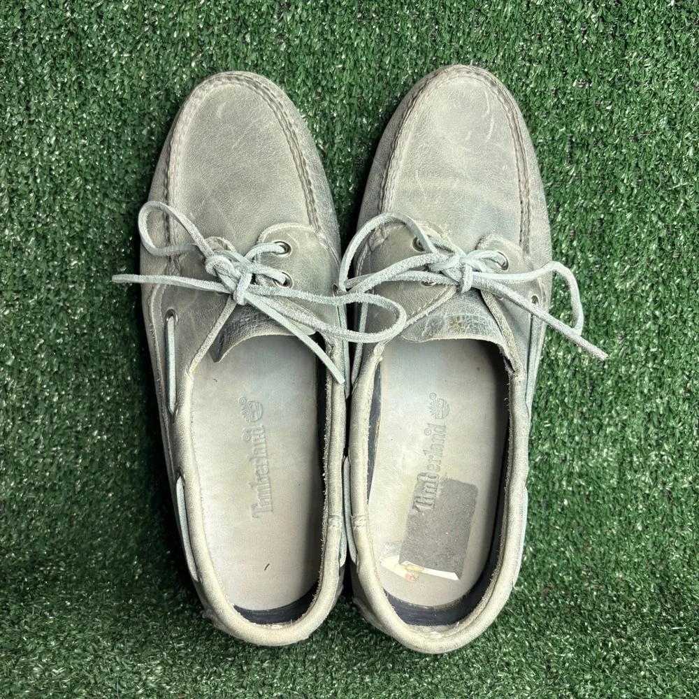 Timberland Classic 2-Eye Boat Leather Casual‎ Deck Shoe Sea Foam Green Mens 10.5